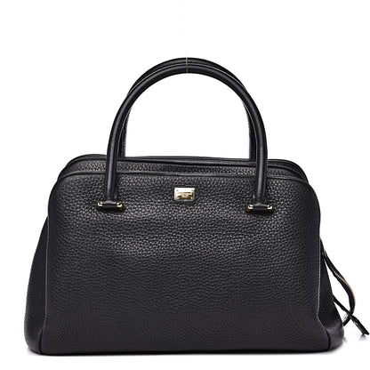 Dolce & Gabbana Grained Deerskin Double Zip Black 1 of 12