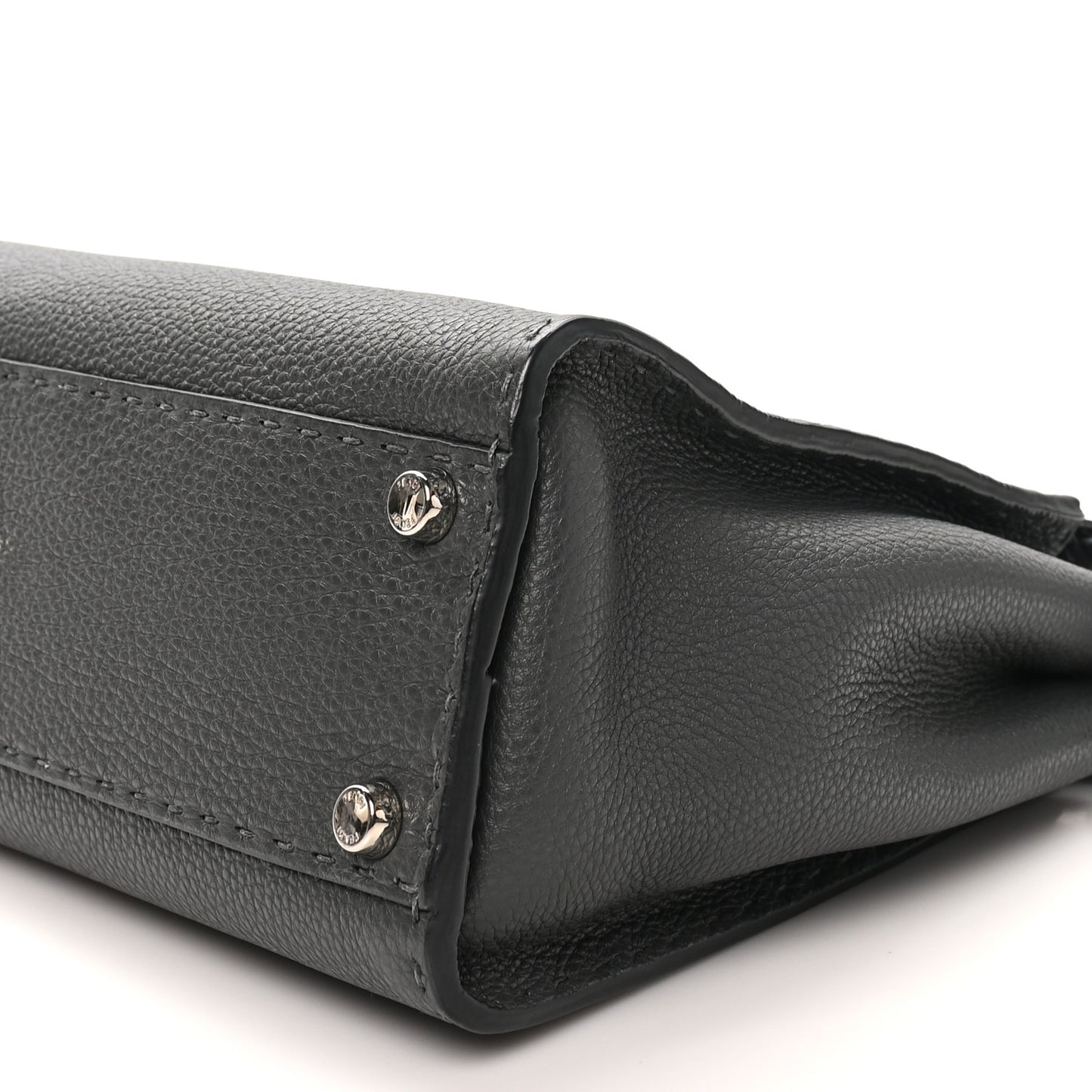 Cuoio Romano Selleria Bi-Color Medium Peekaboo Iconic Satchel Asfalto Latte