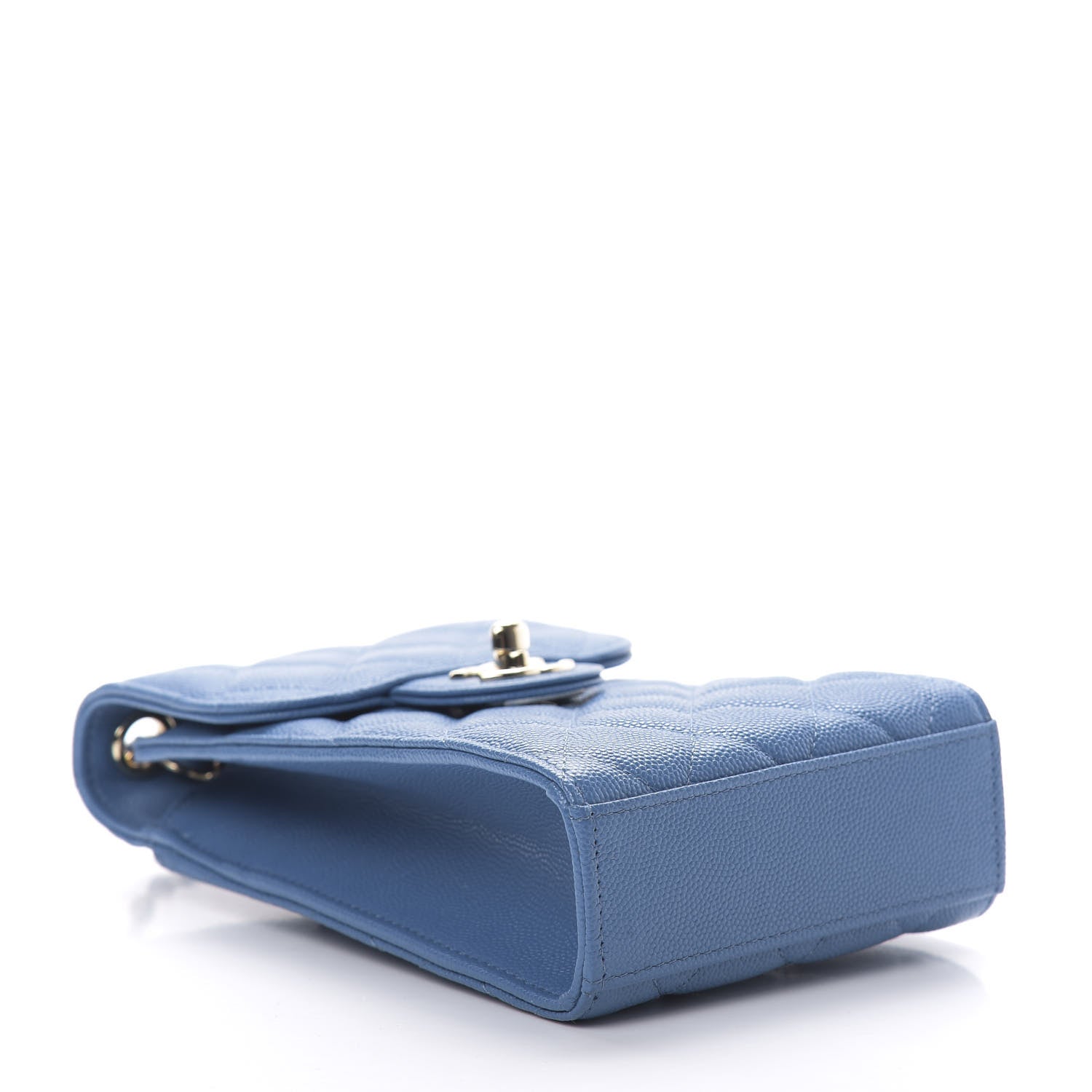 Chanel Caviar Quilted Classic Phone Holder Blue 4 of 11