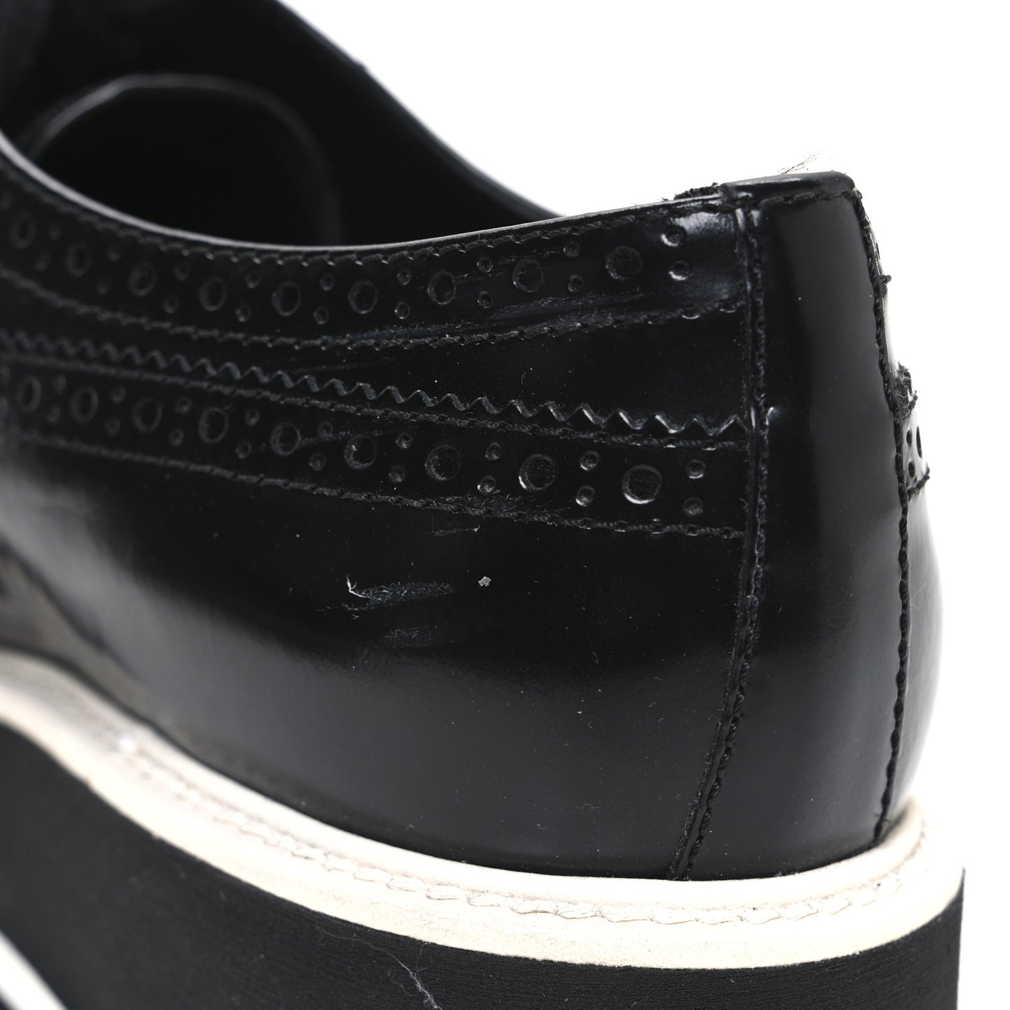 Spazzolato Lace Up Loafers 38.5 Black