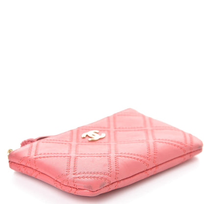 Chanel Lambskin Stitched Tassel Small Cosmetic Case Pink 4 of 10