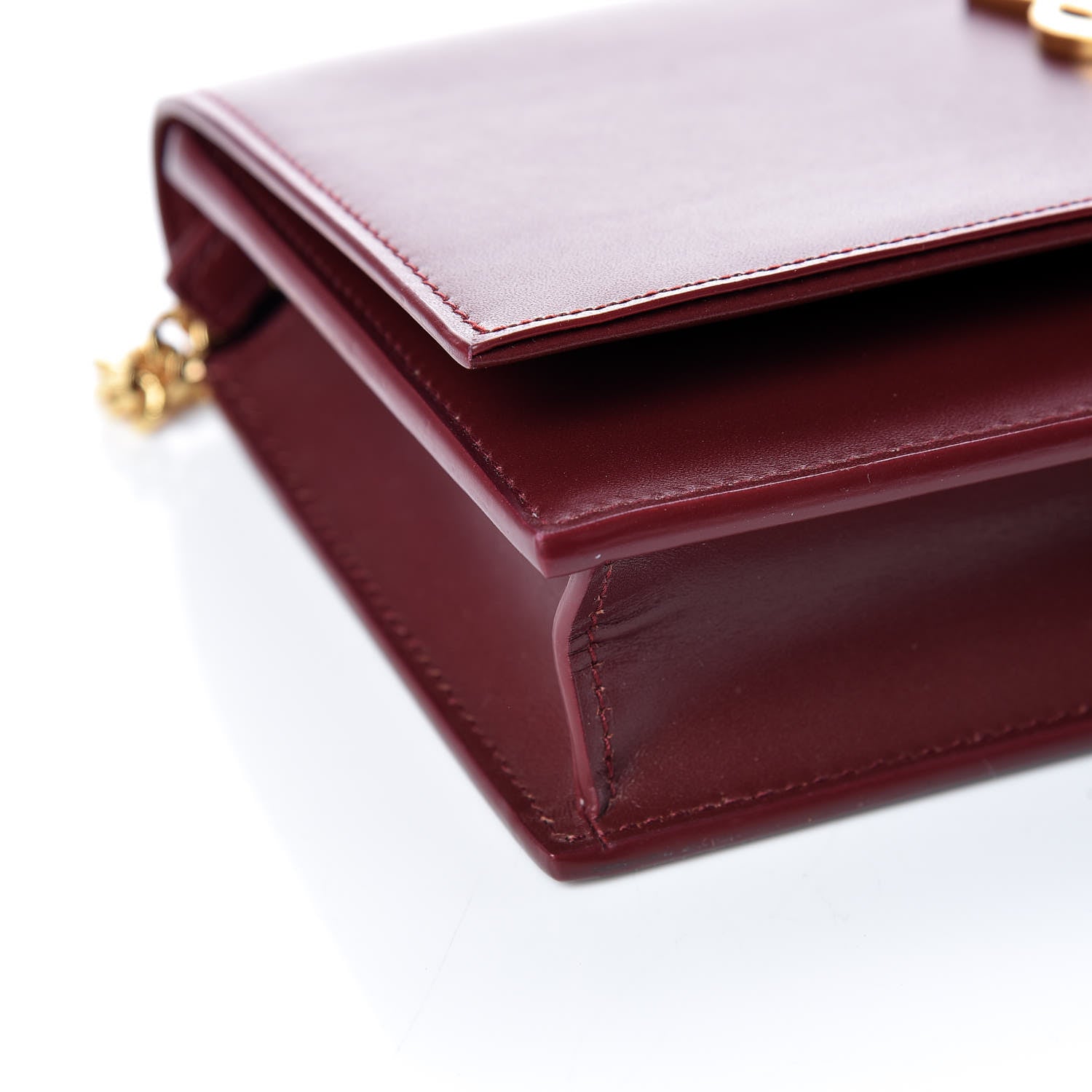 Saint Laurent Smooth Calfskin Classic Monogram Kate Tassel Chain Wallet Oxblood 5 of 11