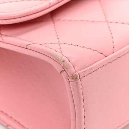 Chanel Lambskin Quilted Mini Trendy CC Clutch With Chain Pink 10 of 18