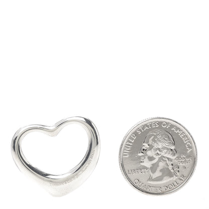 Tiffany Sterling Silver 27mm Elsa Peretti Open Heart Pendant 2 of 3