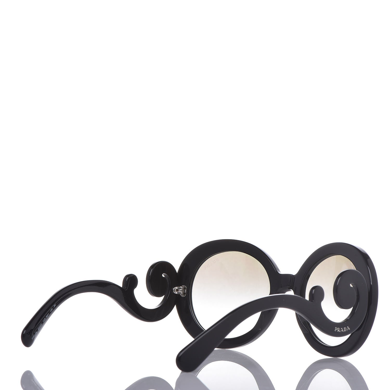 Prada Baroque Sunglasses SPR 27N Black 3 of 7