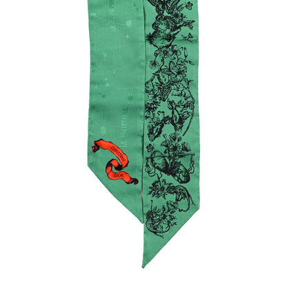 Christian Dior Silk Mitzah Scarf Green 2 of 3