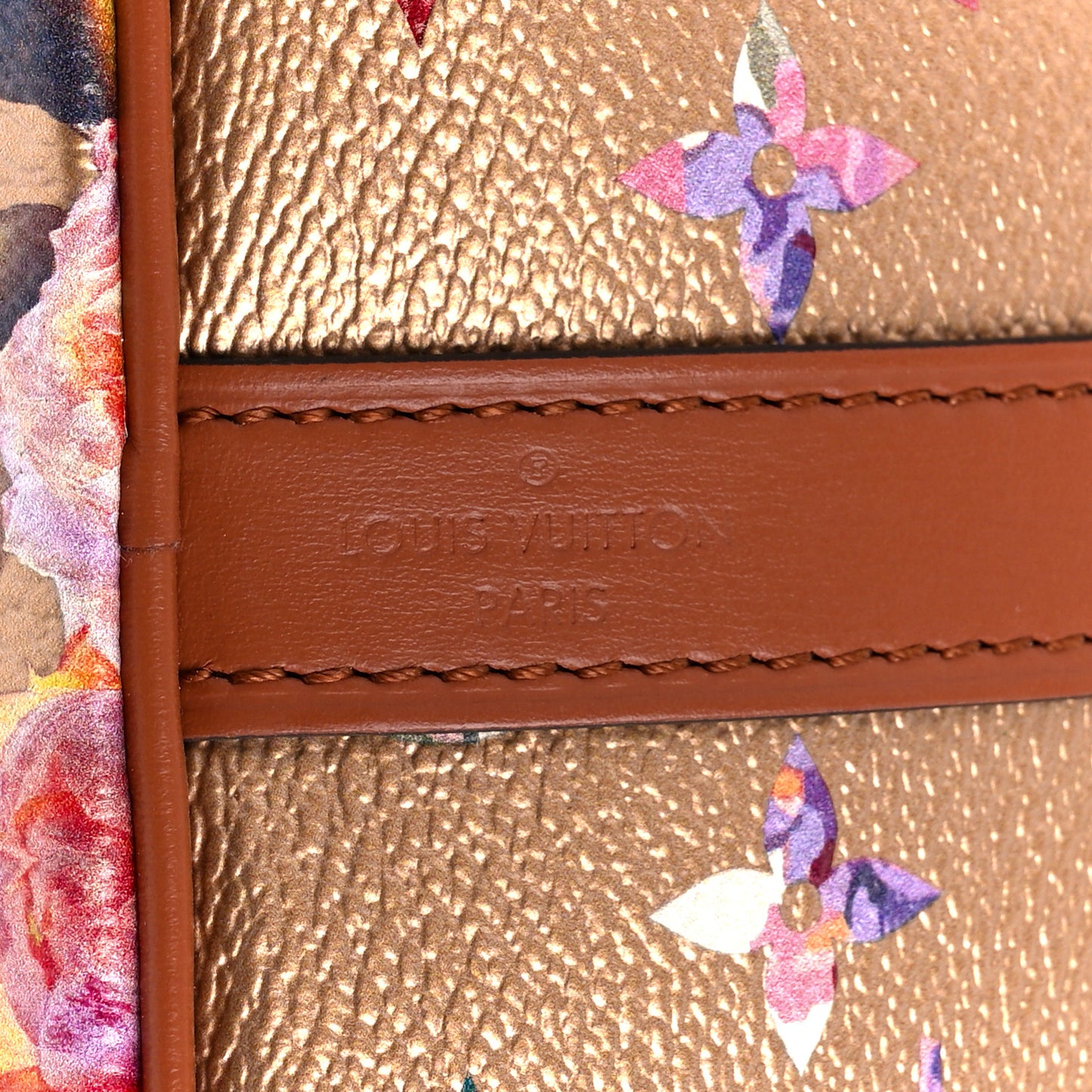 Metallic Monogram LV Garden Speedy Bandouliere 25 Gold