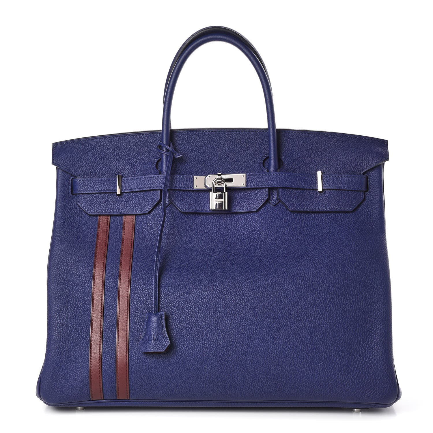 Hermes Togo Swift Officier Birkin 40 Bleu Encre Bordeaux 1 of 35