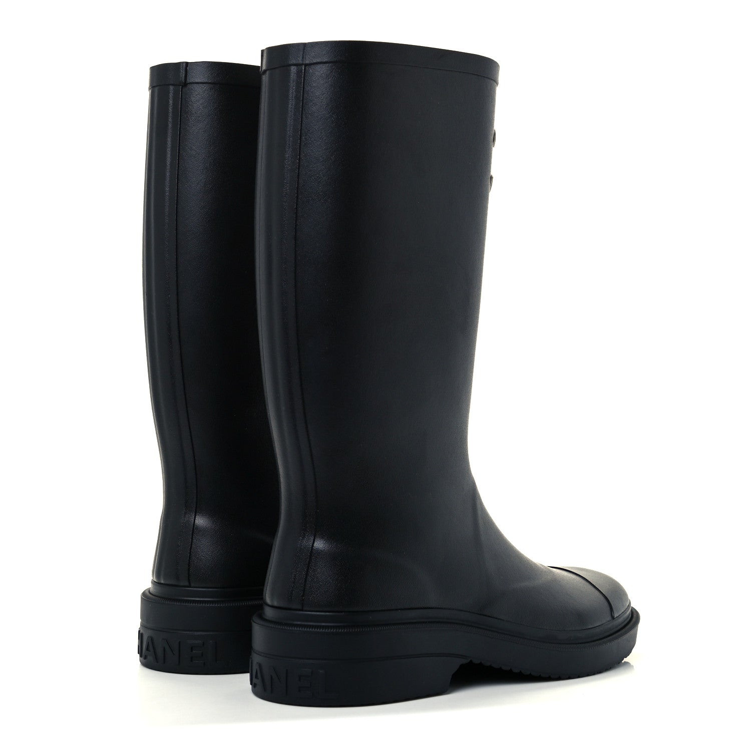 Chanel Caoutchouk CC High Boots 36 Black 4 of 11