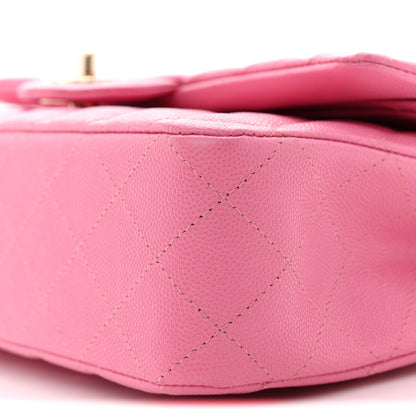 Chanel Caviar Quilted Medium Double Flap Pink 10 of 11