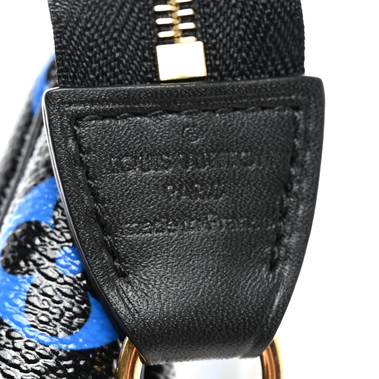 Colored Monogram Mini Pochette Accessories Blue Black