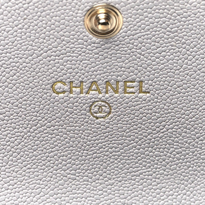 Chanel Caviar Quilted Medium Boy Flap Walle Light Grey 6 of 14