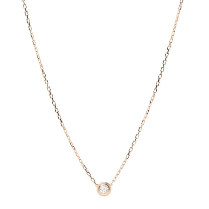 Cartier 18K Pink Gold Diamond LM D'Amour Pendant Necklace 1 of 4
