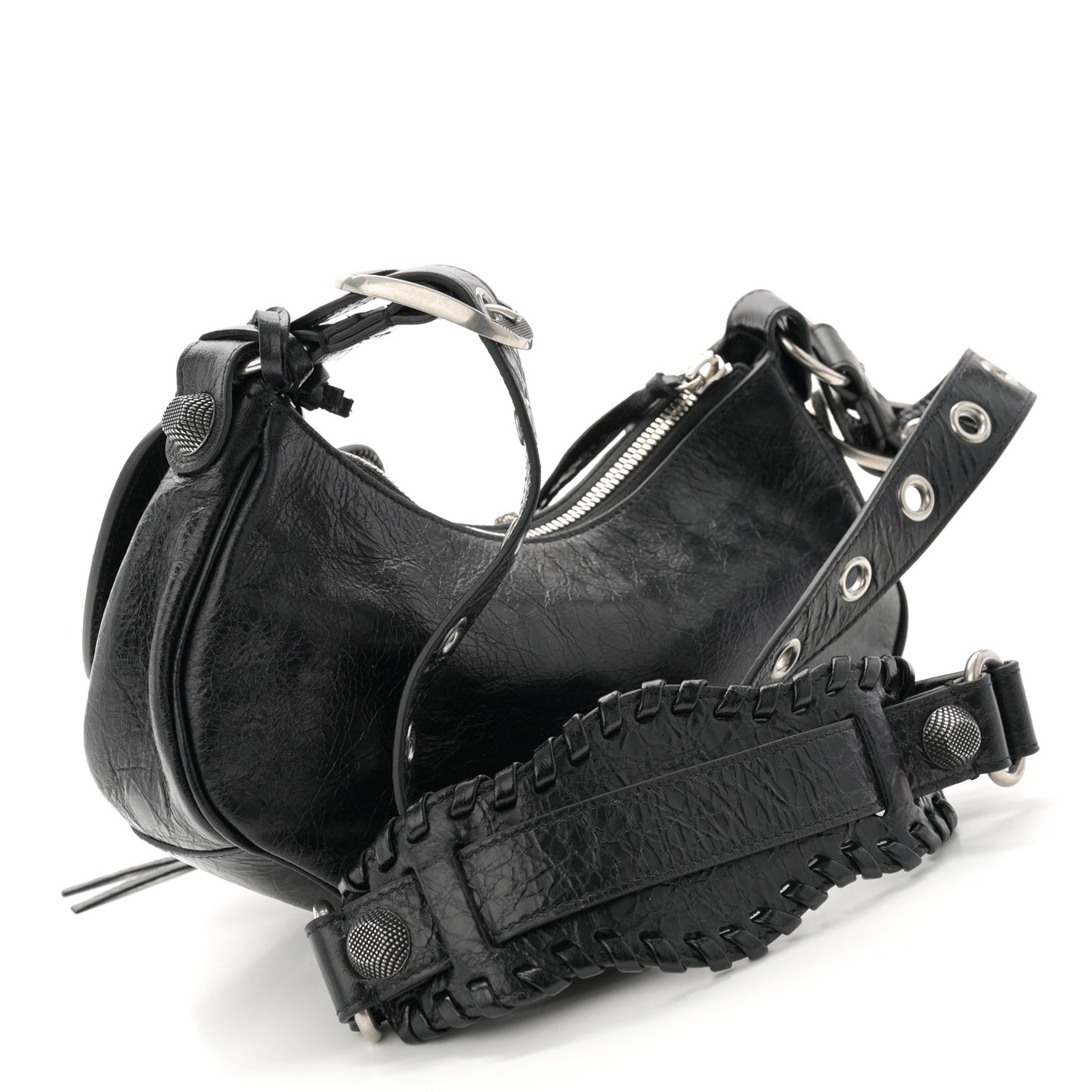 Agneau Arena Le Cagole Shoulder Bag XS Black