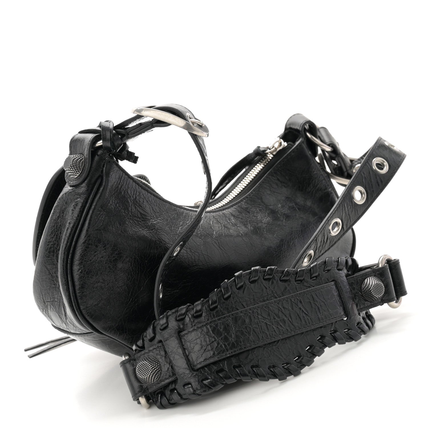 Balenciaga Agneau Arena Le Cagole Shoulder Bag XS Black 4 of 11