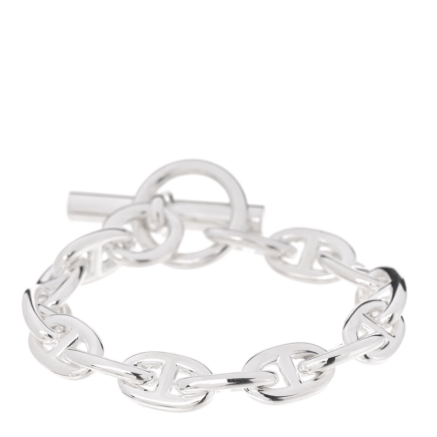 Hermes Sterling Silver MM Chaine d'Ancre Bracelet 1 of 4