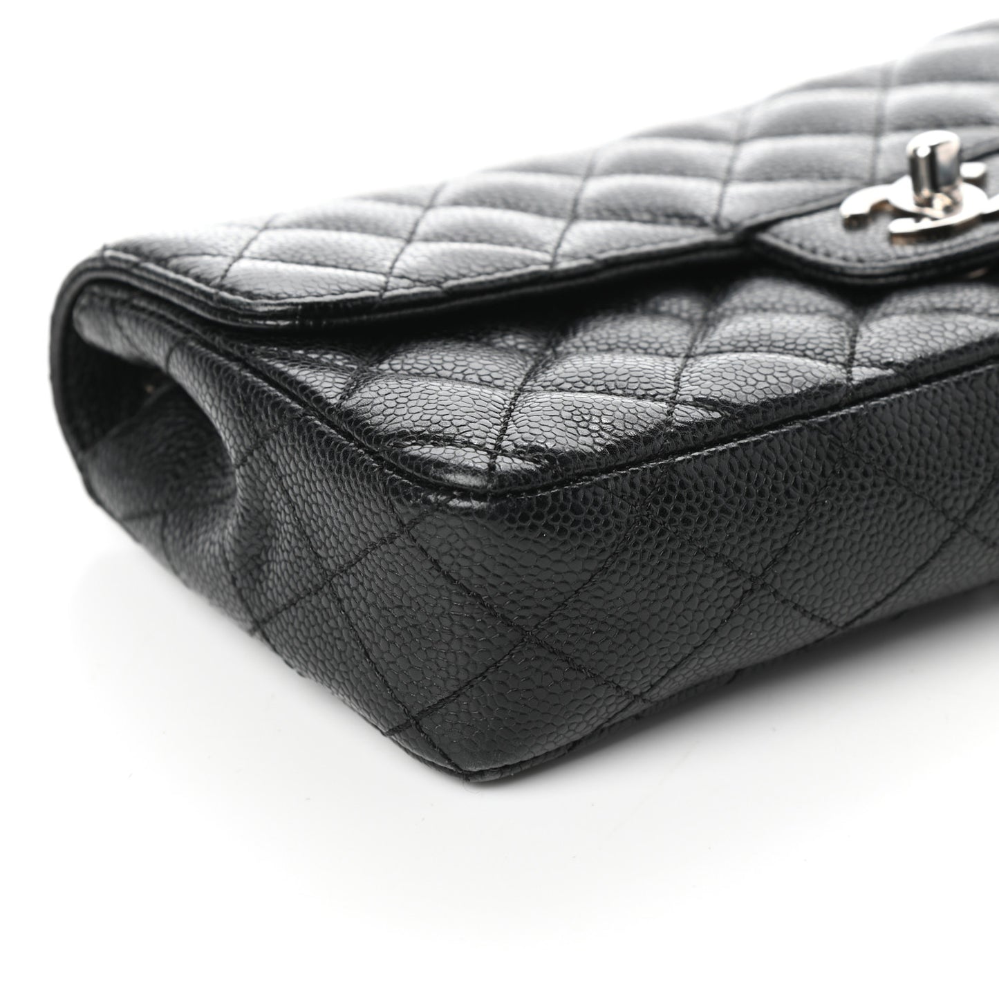 Caviar Quilted East West Flap Black