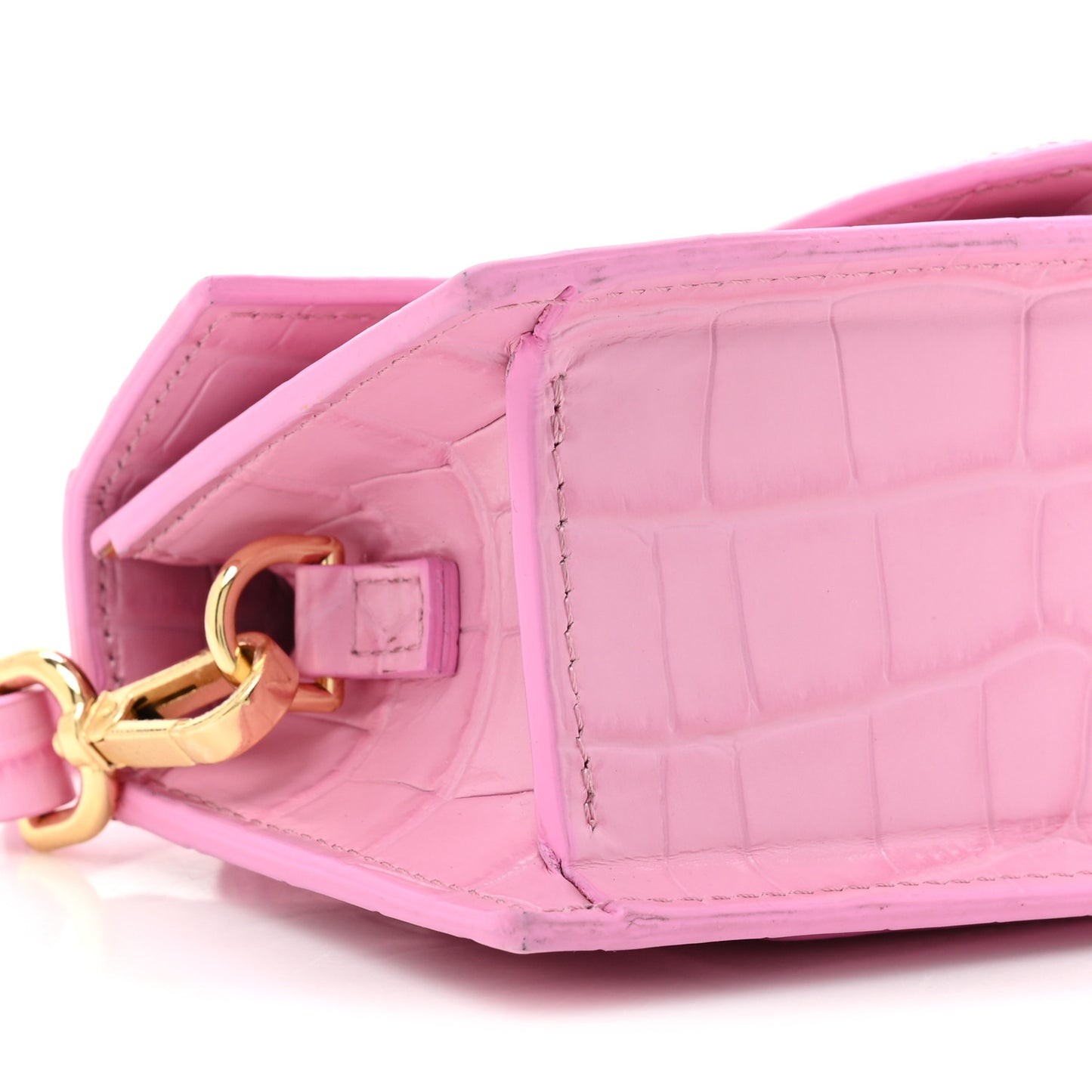 Calfskin Crocodile Embossed Le Bambino Pink