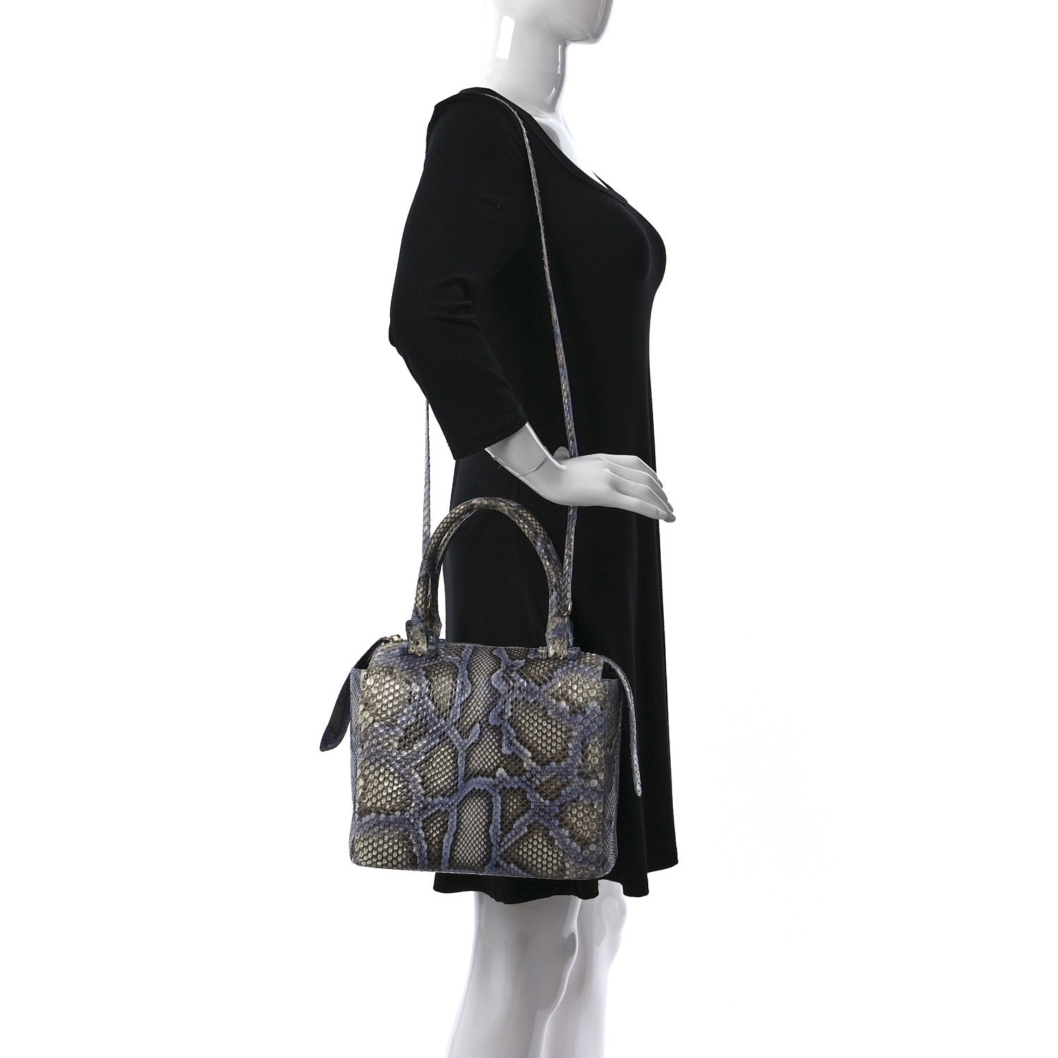 Nancy Gonzalez Snakeskin Bag Blue Multicolor 2 of 11