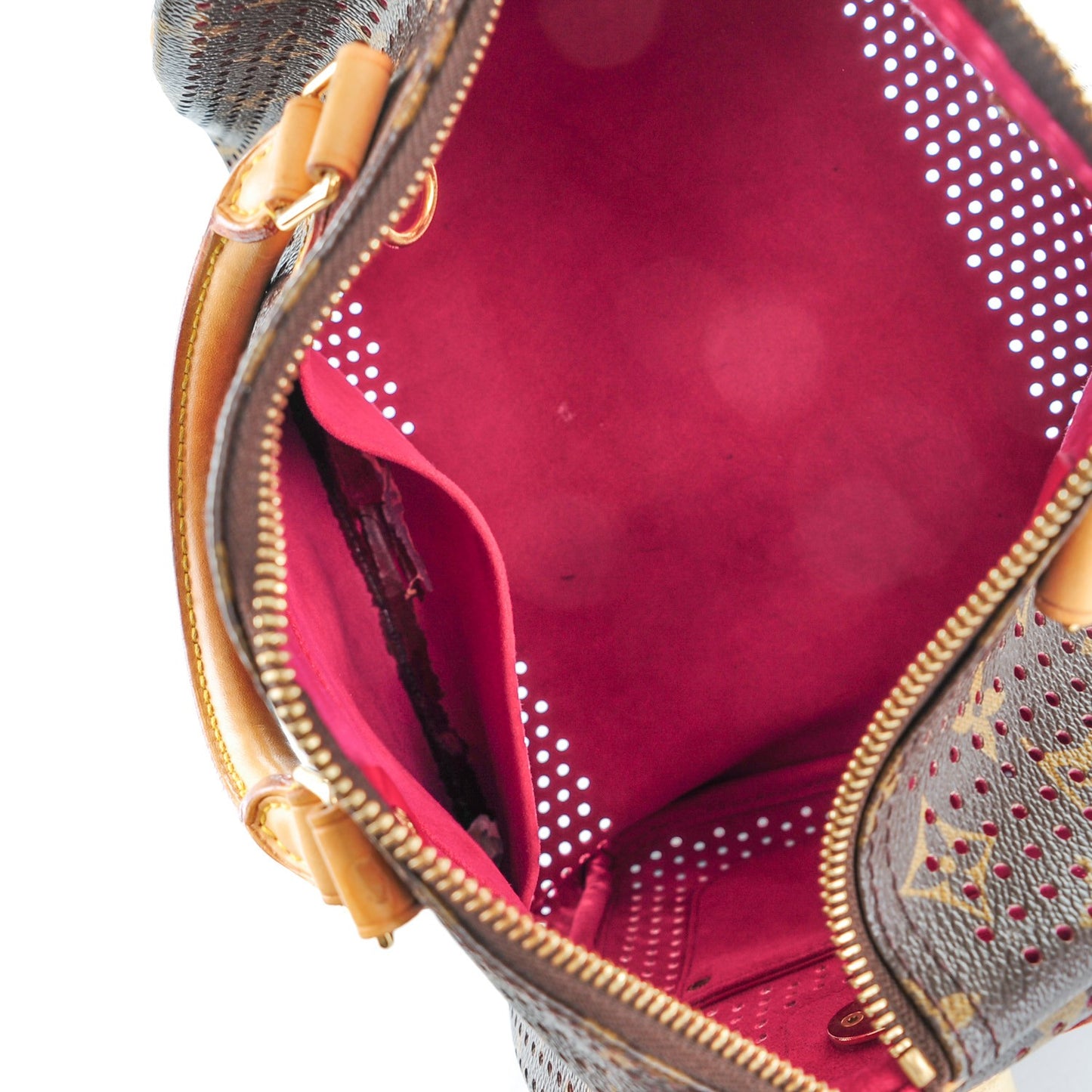 Monogram Perforated Speedy 30 Fuchsia