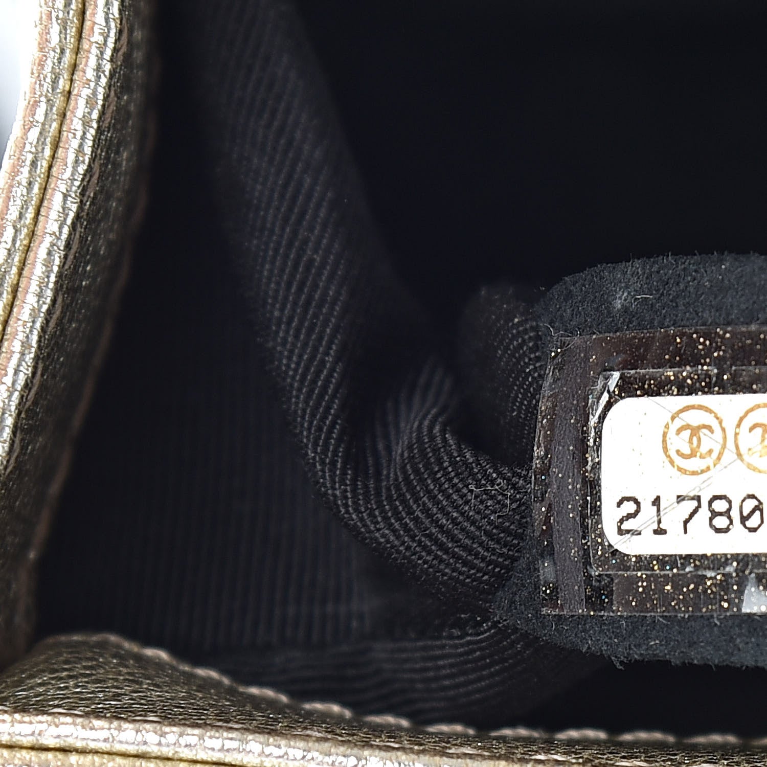 Chanel Metallic Goatskin Calfskin Small Boy Flap Gold Black 7 of 12