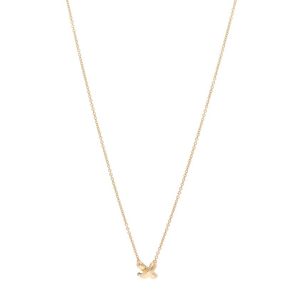 Tiffany 18k Yellow Gold Cross Stitch Pendant Necklace 1 of 4