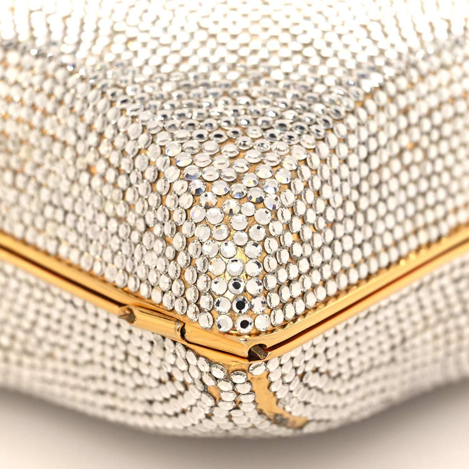 Judith Leiber Swarovski Crystal Star Minaudiere Clutch Gold 8 of 23