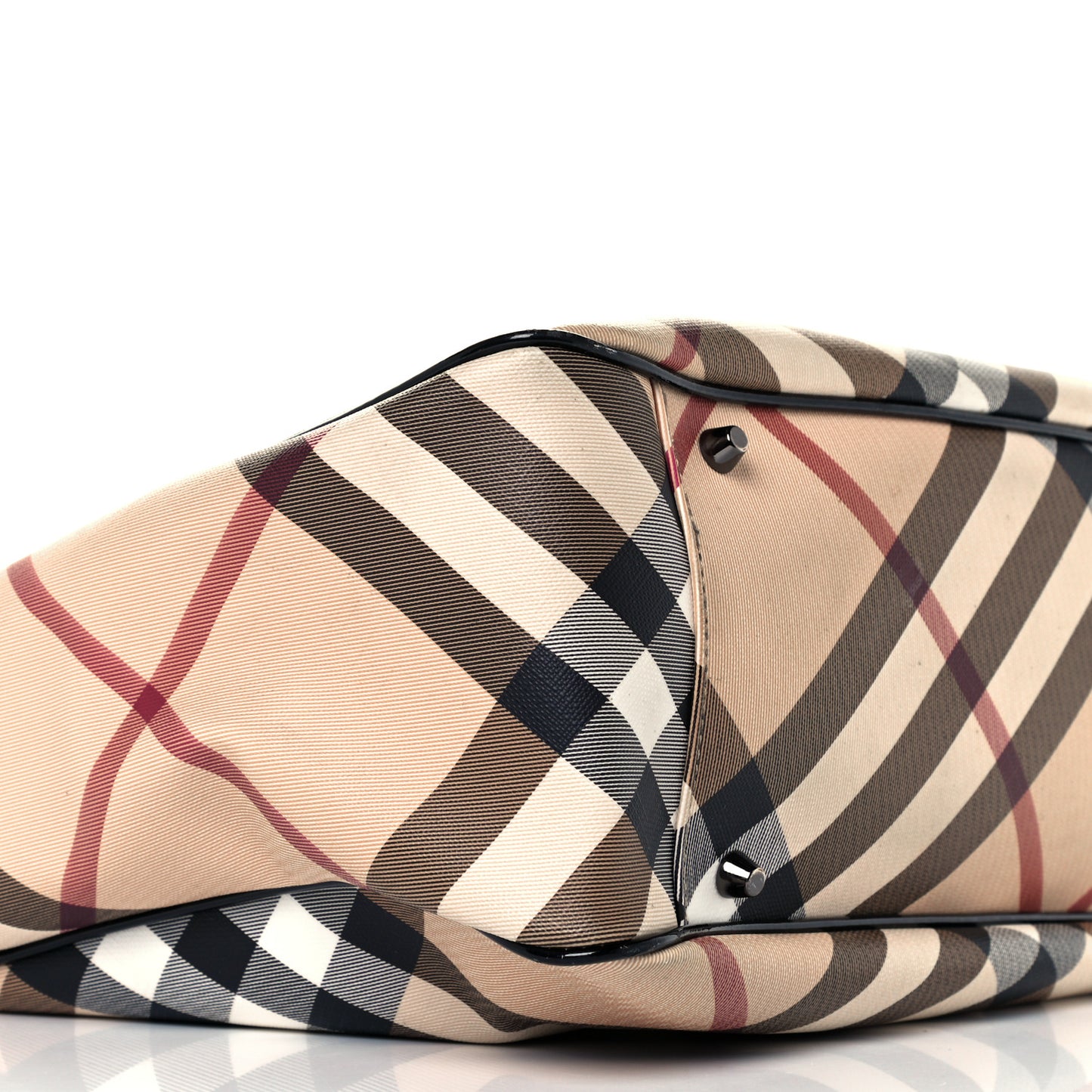 Patent Trim Nova Check Tote Black