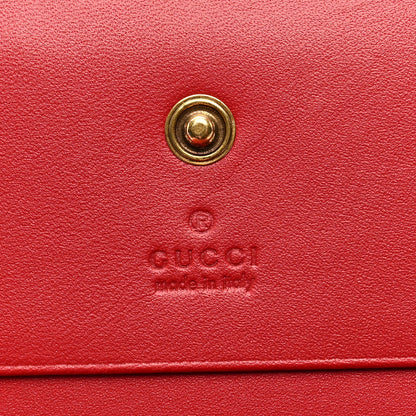 Gucci GG Supreme Monogram Cherry Embellished Card Case Wallet Hibiscus Red 6 of 6