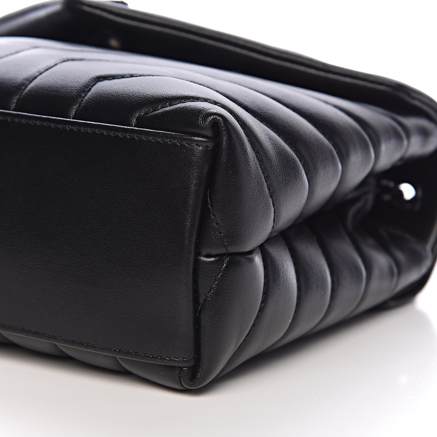 Saint Laurent Calfskin Y Quilted Monogram Small Loulou Chain Satchel Black 10 of 10