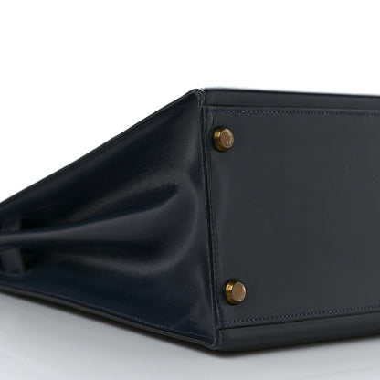 Hermes Box Kelly Sellier 32 Bleu Marine 7 of 12