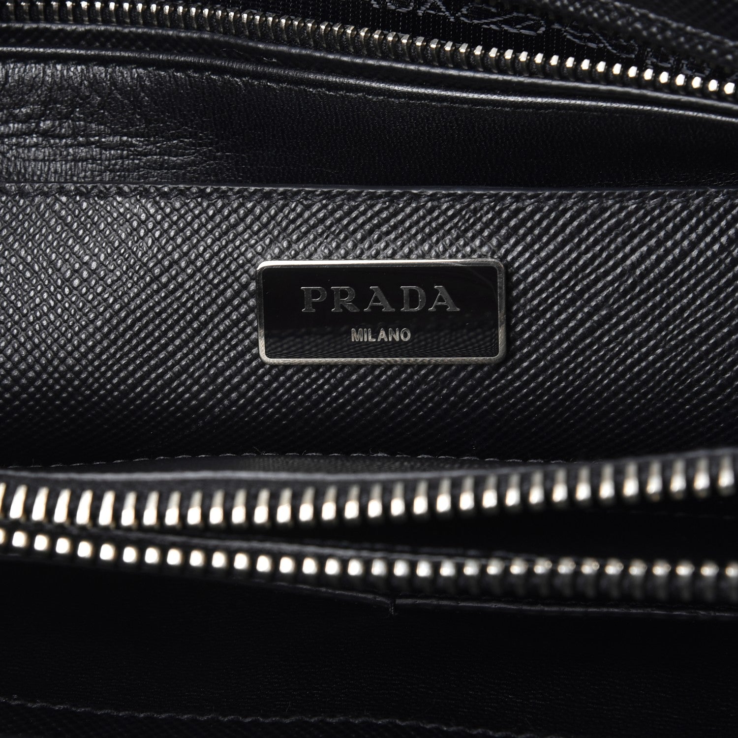 Prada Saffiano Cuir Twin Tote Nero Black 6 of 15