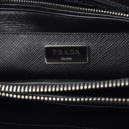 Prada Saffiano Cuir Twin Tote Nero Black 6 of 15