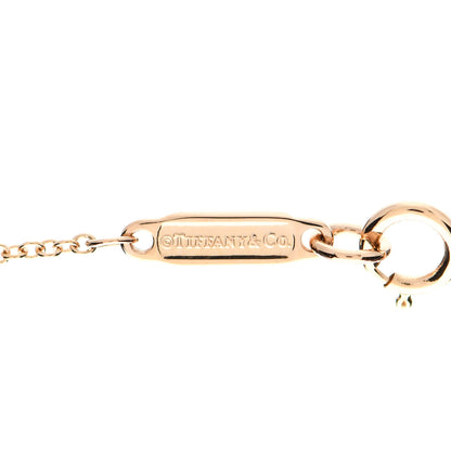 Tiffany 18K Rose Gold Diamond Small Atlas Open Pave Pendant Necklace 3 of 5