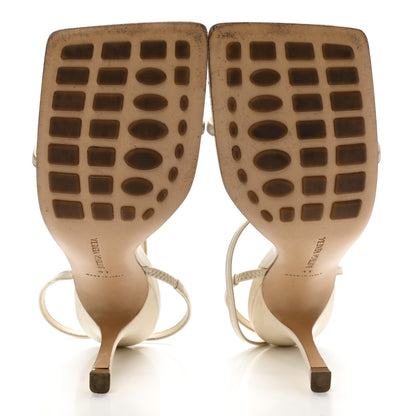 Bottega Veneta Lambskin Studded Stretch Multi Strap 90mm Sandals 41 Sea Salt 5 of 14