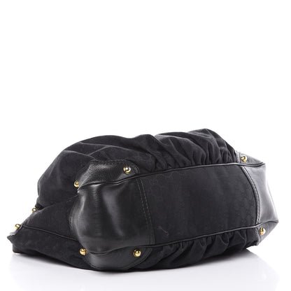 Gucci Monogram Large Jockey Hobo Black 4 of 17