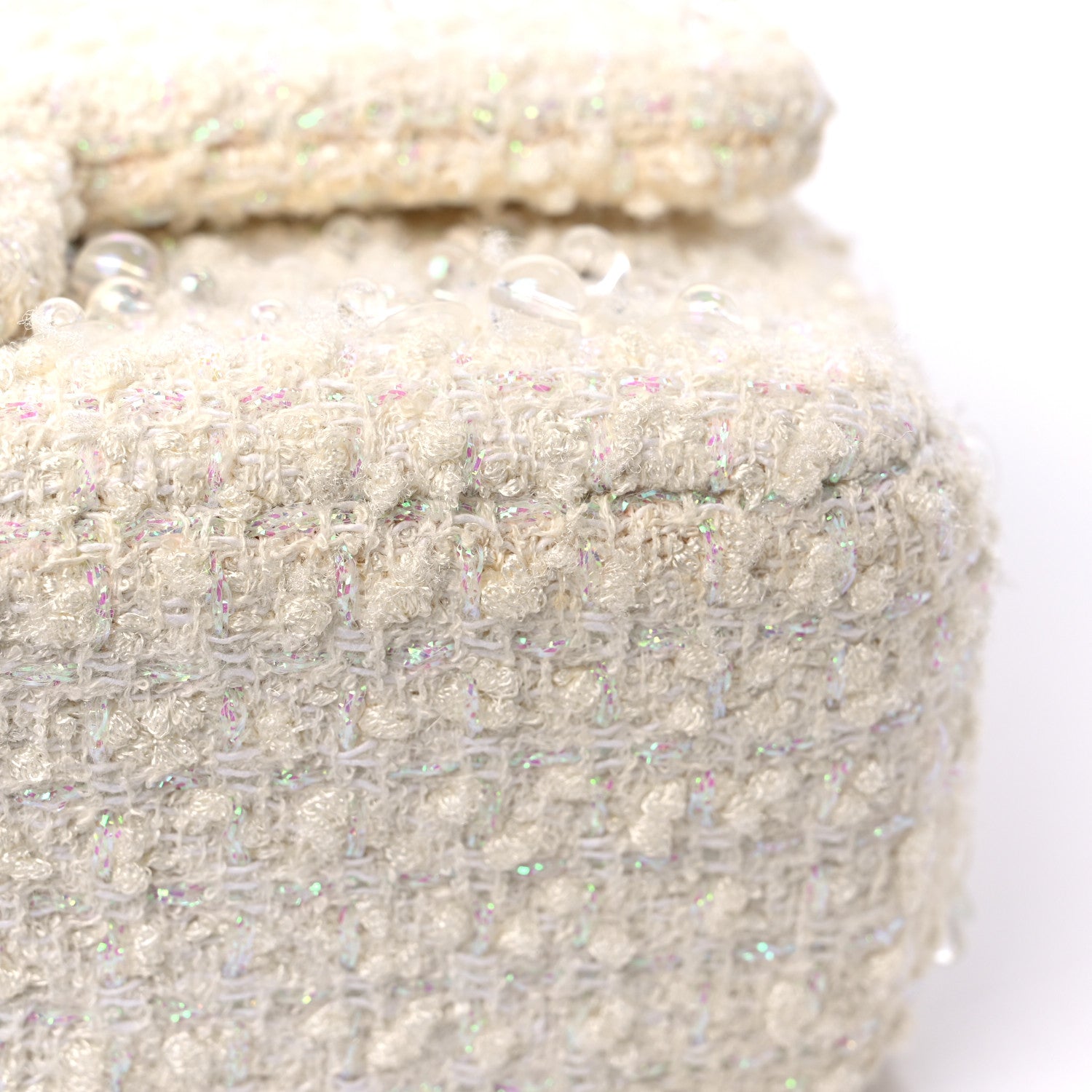 Chanel Tweed Beaded Mini Rectangular Flap White 12 of 13