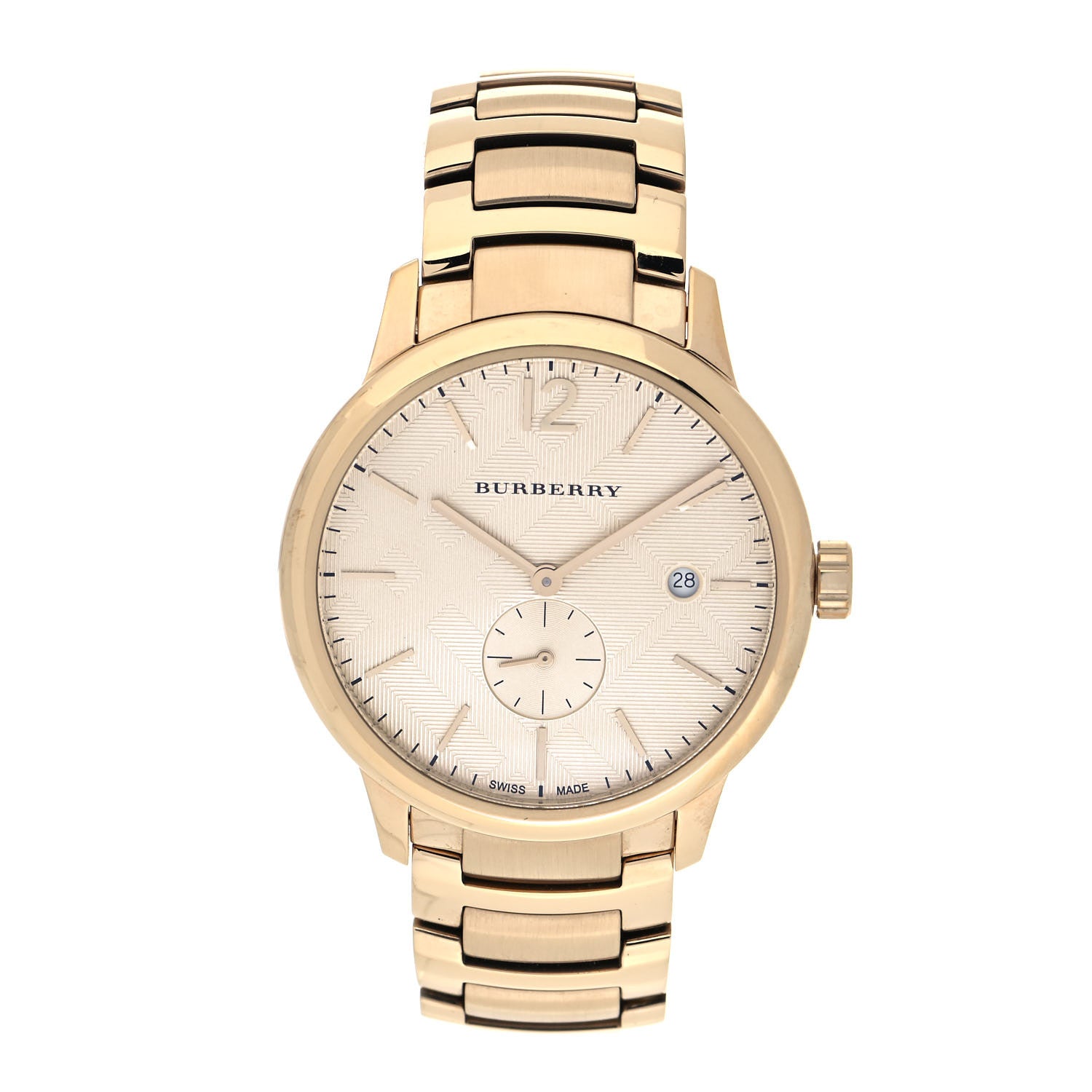 Burberry Stainless Steel 40mm Classic Round Quartz Watch Gold BU10006 1 of 5