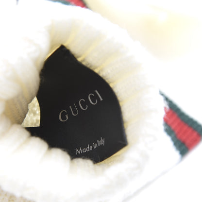 Gucci Wool Web Gloves XL White 3 of 4