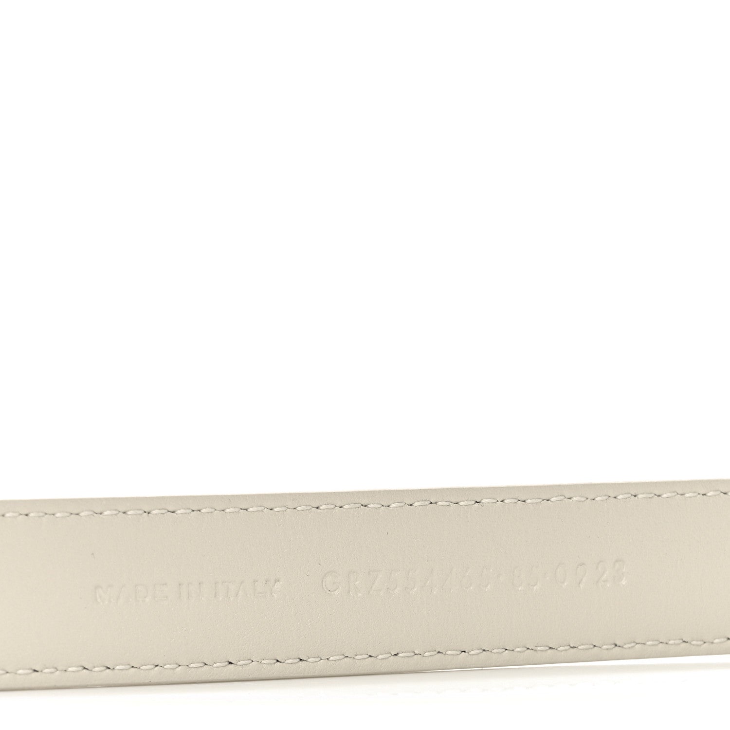 Saint Laurent Smooth Calfskin Monogram Square Buckle Belt 85 34 Crema Soft 4 of 5