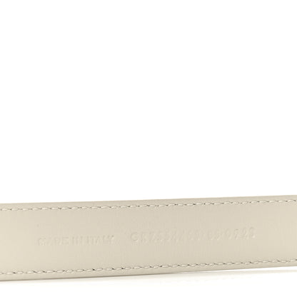 Saint Laurent Smooth Calfskin Monogram Square Buckle Belt 85 34 Crema Soft 4 of 5