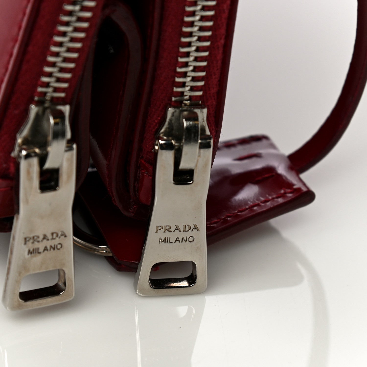 Prada Spazzolato Large Double Zip Tote Rubino 12 of 20