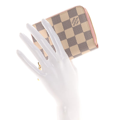 Louis Vuitton Damier Azur Zippy Coin Purse Rose Ballerine 2 of 7