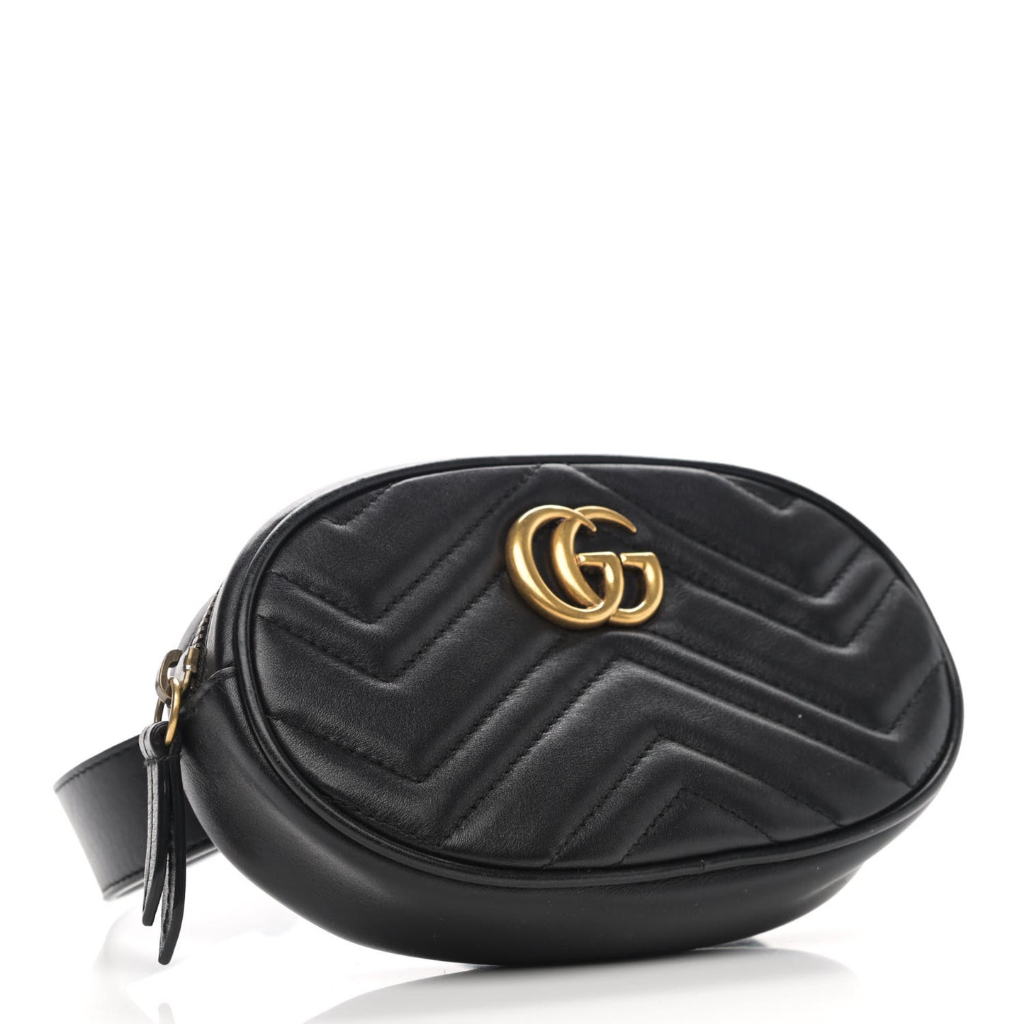 Calfskin Matelasse GG Marmont Belt Bag 85 34 Black