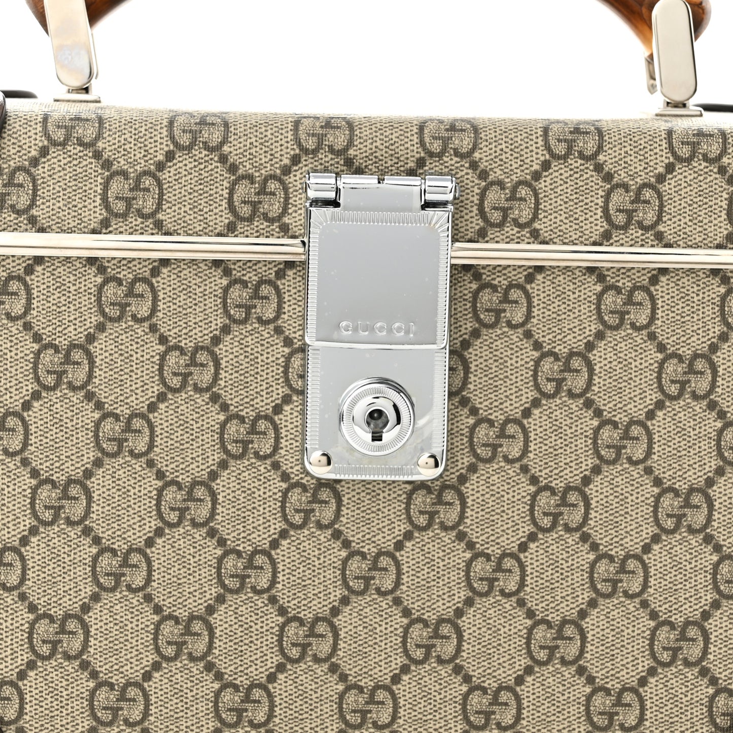 GG Supreme Monogram Globe-Trotter Beauty Case Brown