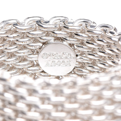 Tiffany Sterling Silver Somerset Mesh Ring 49 5 4 of 4