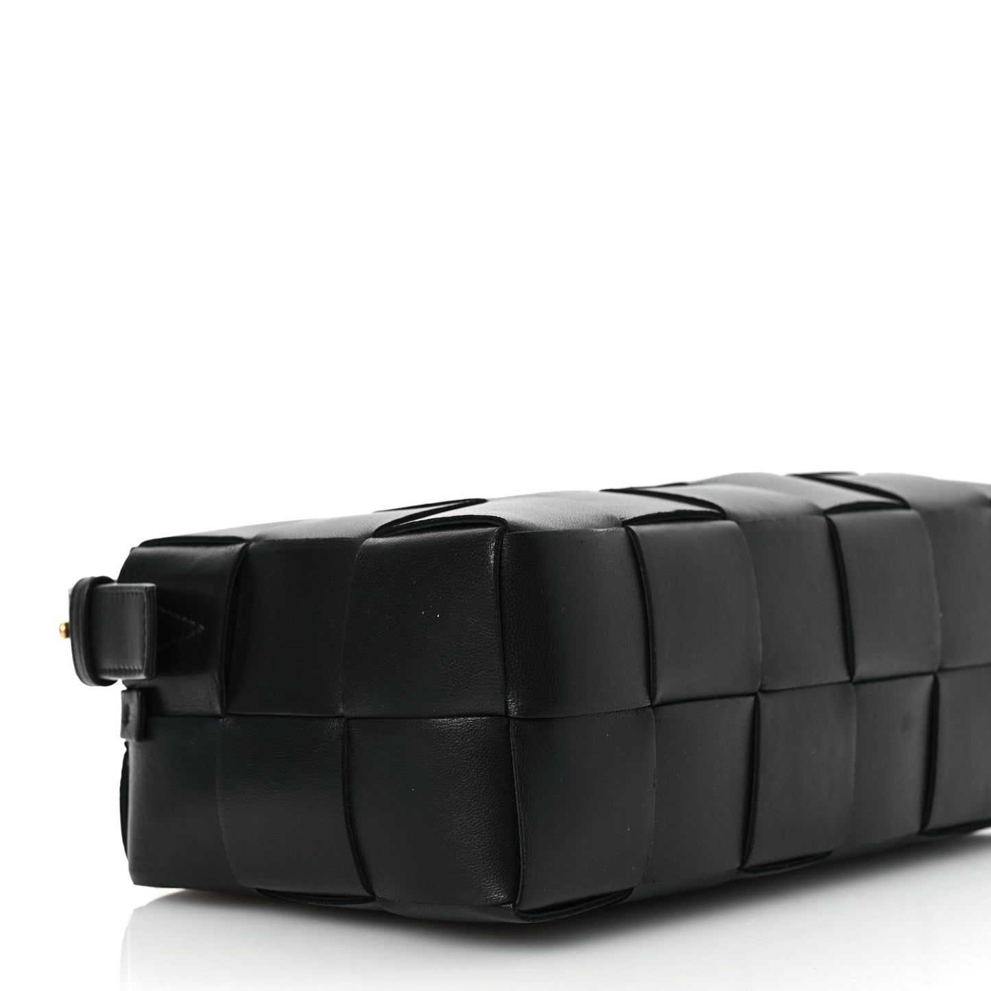 Lambskin Maxi Intrecciato Brick Cassette Bag Black