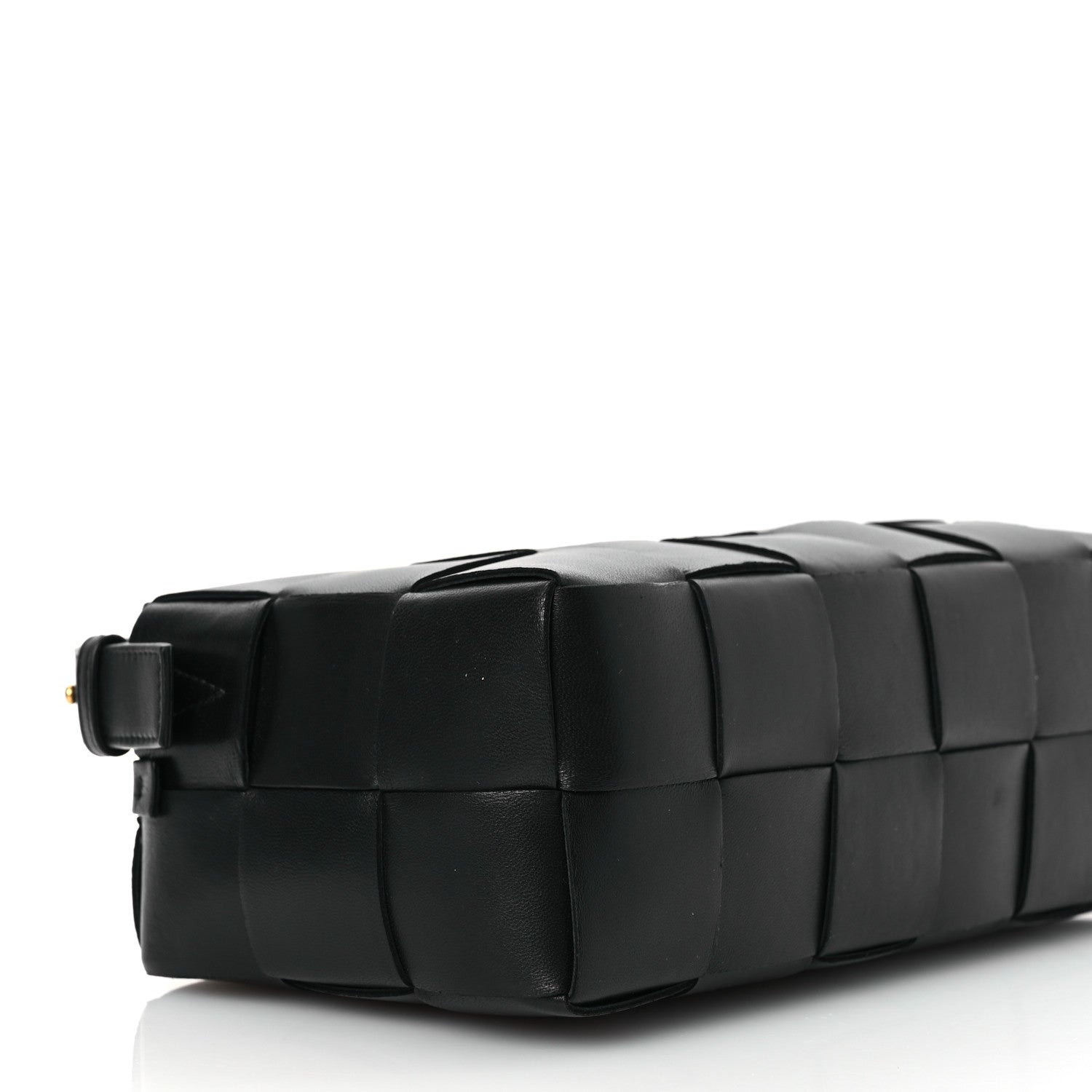 Bottega Veneta Lambskin Maxi Intrecciato Brick Cassette Bag Black 9 of 12