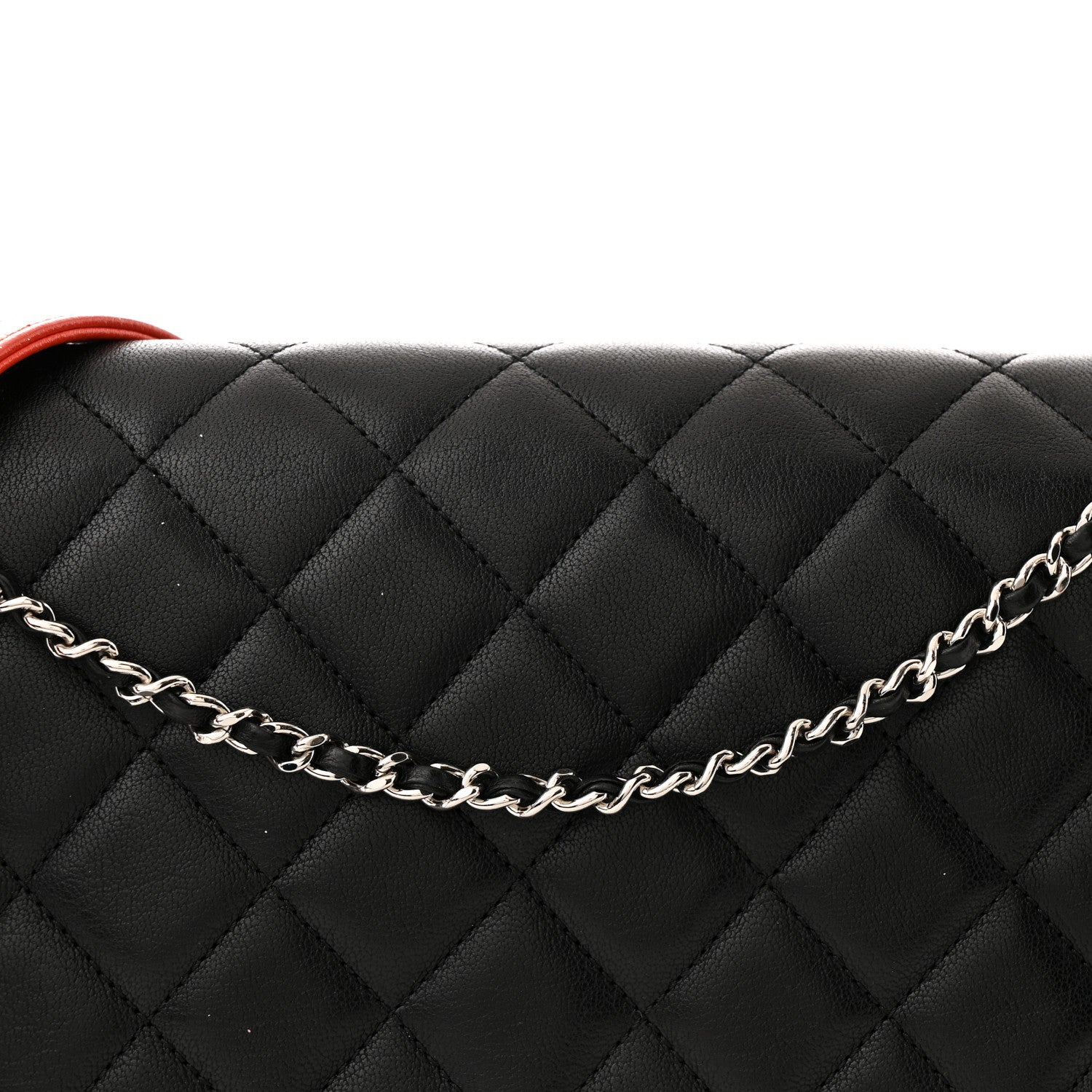 Chanel Lambskin Quilted Jumbo Cuba Color Flap Black 8 of 13