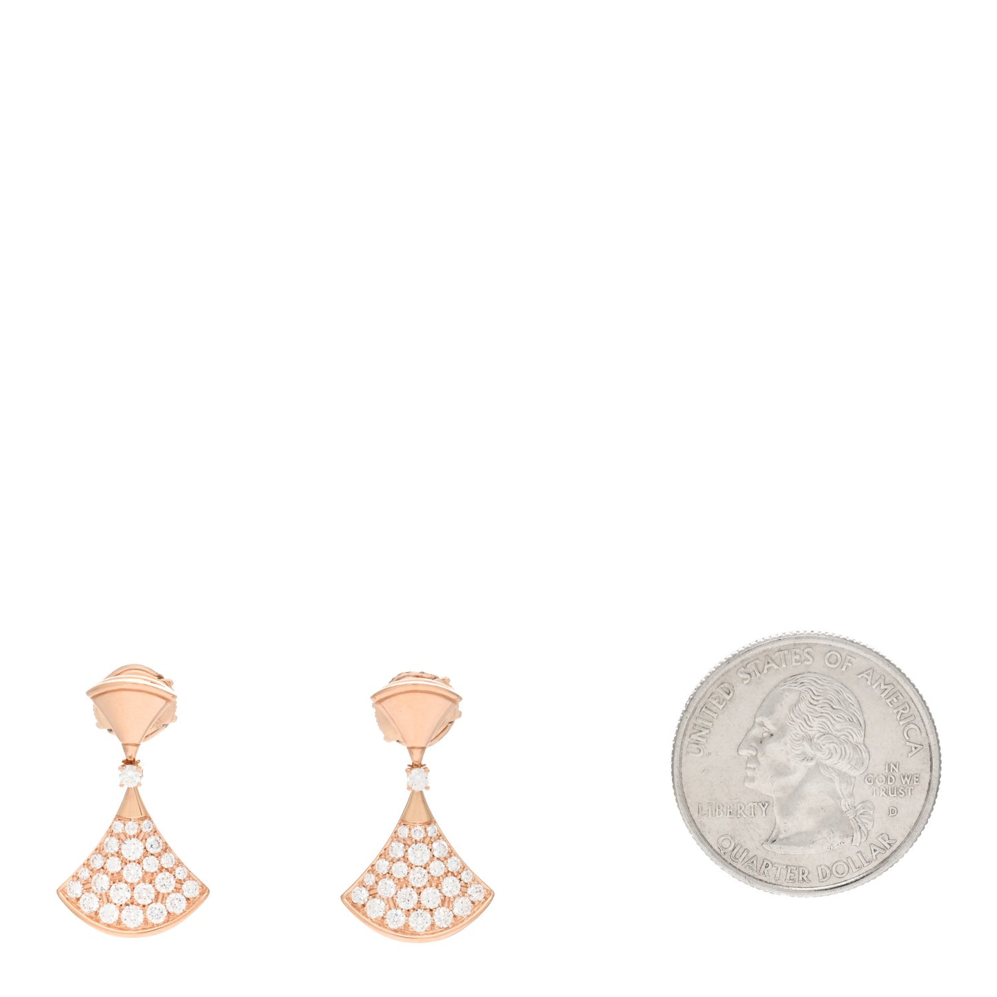 18K Rose Gold Diamond Divas' Dream Pave Earrings